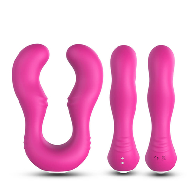 ویبراتور سیلیکونی شارژی راحت G Spot Sex Toy لزبین دو نفوذی