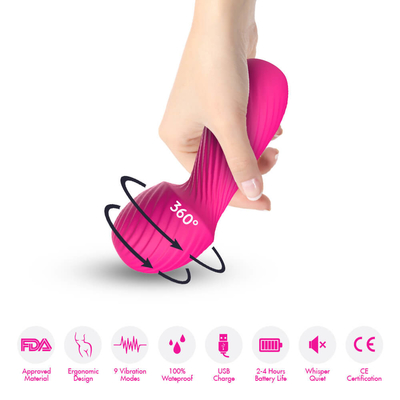 مینی قابل حمل AV Wand Vibrator USB قابل شارژ زن کلیتورال نوک سینه ارگاسم