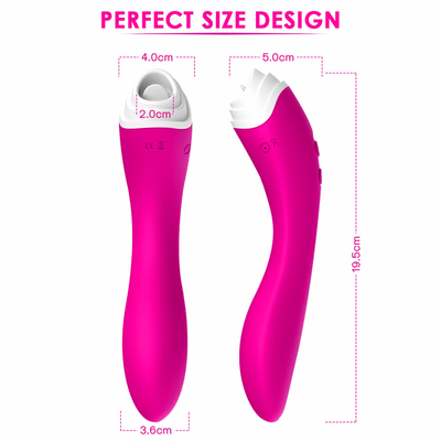 محرک زبان لیس ویبراتور Dildo , ماساژور ضد آب تحریک کننده واژن