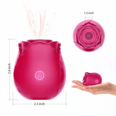 ویبراتور مکش قابل شارژ ویلیبراتور مکشی Rose Clitoral 10 حالت برای زن