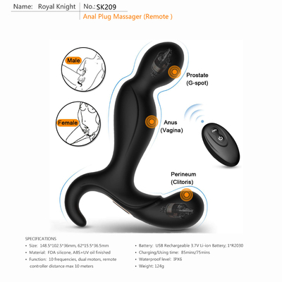 ODM OEM 80 Mins کنترل از راه دور بزرگسالان اسباب بازی Prostate Anal Vibrator Li Ion