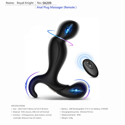 ODM OEM 80 Mins کنترل از راه دور بزرگسالان اسباب بازی Prostate Anal Vibrator Li Ion
