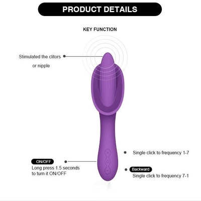 ویبراتور Clit Bullet Vibrator Oral Language Stimulator Soft Dildo Vibrator 166.5 * 73.6 * 56.5mm
