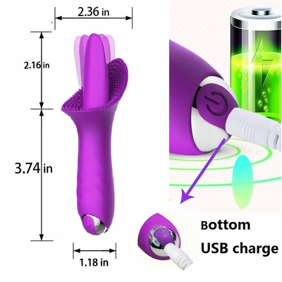 ویبراتور Clit Bullet Vibrator Oral Language Stimulator Soft Dildo Vibrator 166.5 * 73.6 * 56.5mm