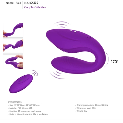 زوج های کنترل از راه دور بی سیم اسباب بازی جنسی اسباب بازی جنسی پوشیدنی C شکل Vibrator