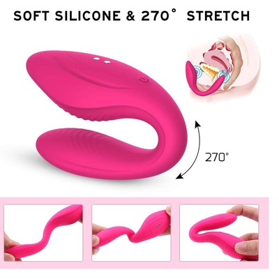 زوج های کنترل از راه دور بی سیم اسباب بازی جنسی اسباب بازی جنسی پوشیدنی C شکل Vibrator