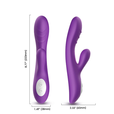 فرکانس بالا خرگوش کلیتورال محرک گرمایش نقطه ای G Dildo USB قابل شارژ