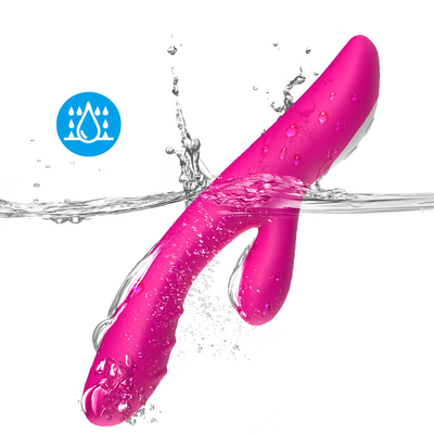 فرکانس بالا خرگوش کلیتورال محرک گرمایش نقطه ای G Dildo USB قابل شارژ